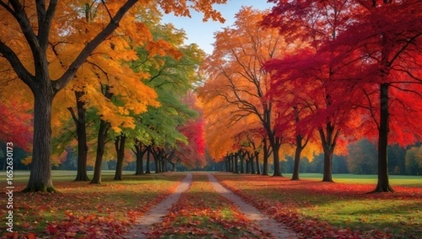 Fototapeta Autumn color palette exploration