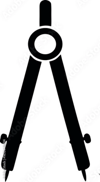 Fototapeta Geometry compass outline icon vector illustration