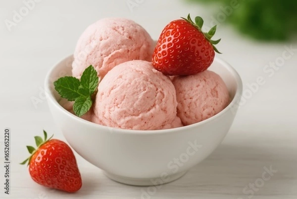 Obraz Sweet frozen treat in a dish