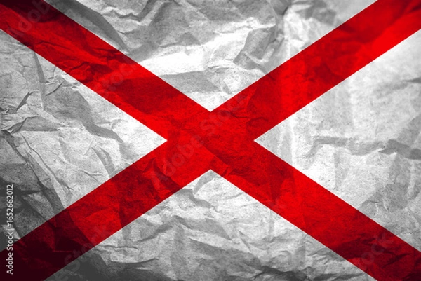 Fototapeta Alabama flag design on textured surface evokes rich heritage