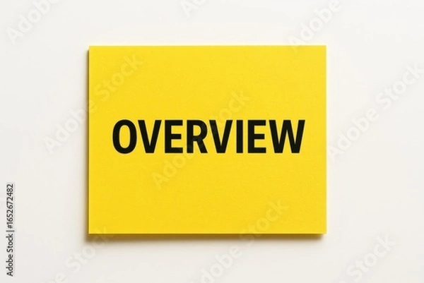 Fototapeta Brief outline on a yellow-colored paper