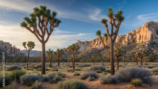 Fototapeta Breathtaking Landscape of a Desert Wilderness Area Featuring Iconic Trees and Natural Features