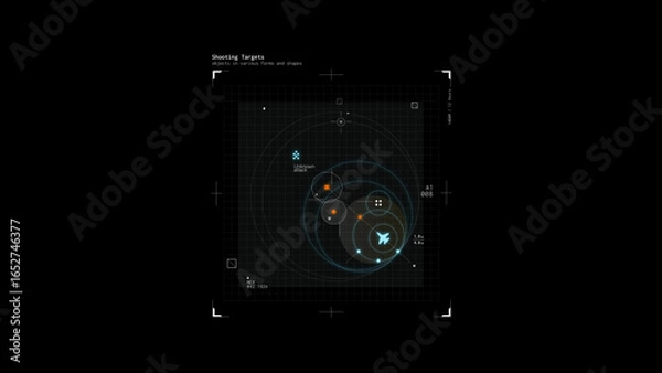 Obraz 03Jet Fighter Targeting Screen HUD Template