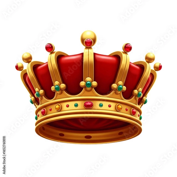 Obraz Gold crown isolated on transparent background