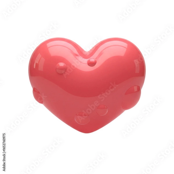 Obraz Pink heart isolated on transparent background