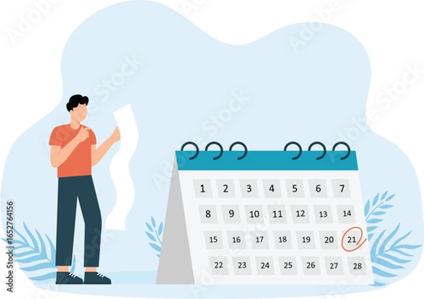 Fototapeta Businessman analysis from graph Feedback concept
