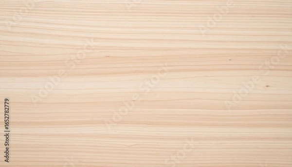 Obraz A smooth, light-colored wood surface featuring subtle grain patterns, ideal for design and construction projects.
