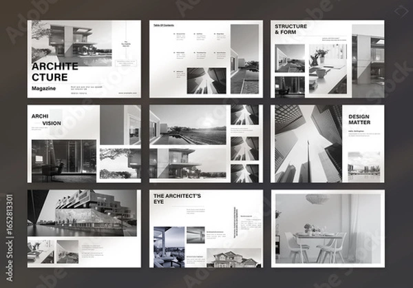 Fototapeta Architecture Magazine Layout