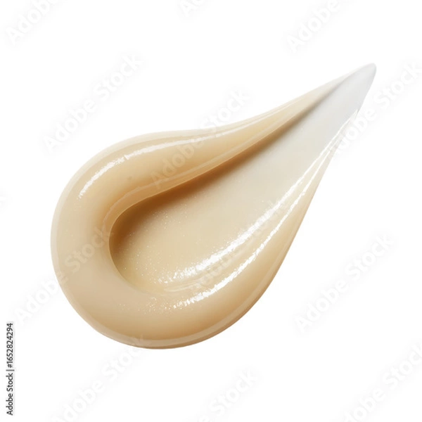 Fototapeta Creamy beige swirl texture isolated on transparent background