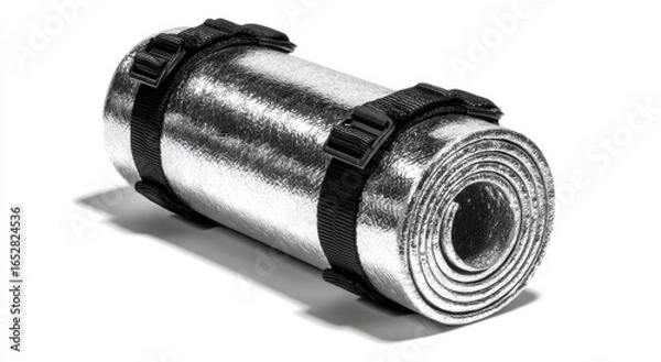 Obraz Rolled, reflective camping mat with straps