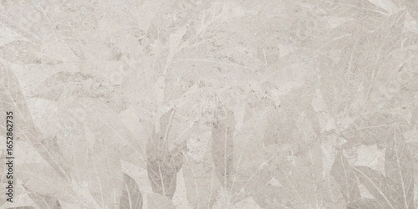 Fototapeta stone texture with subtle leaf pattern creating natural botanical abstract background.