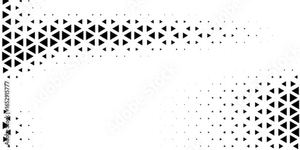 Fototapeta Seamless halftone triangle pattern. Random vector noise texture