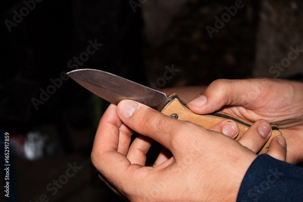 Obraz hand with knife