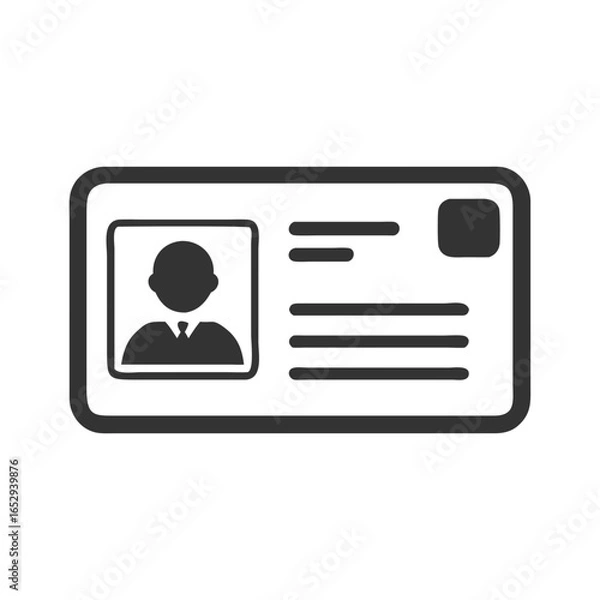 Fototapeta Identification card design with photo and personal information  