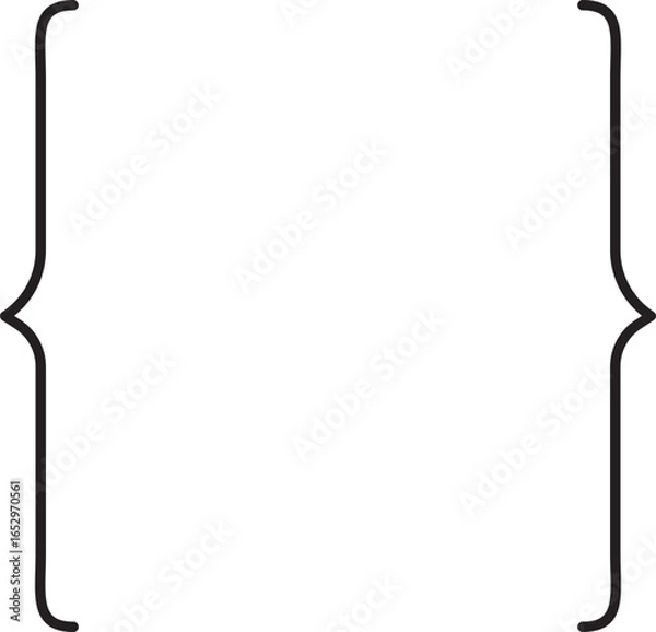 Fototapeta Curly Brackets Vector Illustration