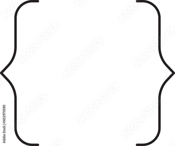 Fototapeta Curly Brackets Vector Illustration