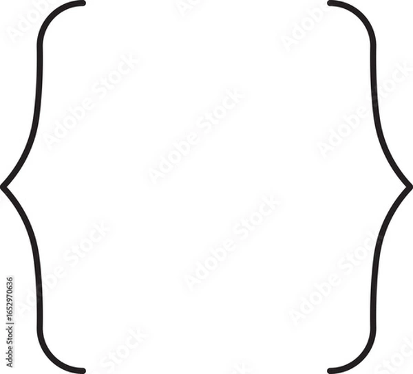 Fototapeta Curly Brackets Vector Illustration