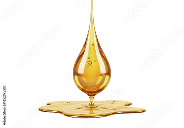 Fototapeta oil drop on a white