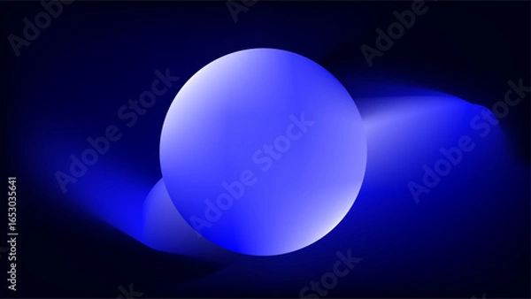 Obraz Twisted sky blue white light over circle background