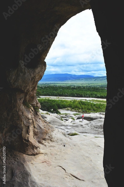 Fototapeta Uplistsikhe caves and rocks panorama