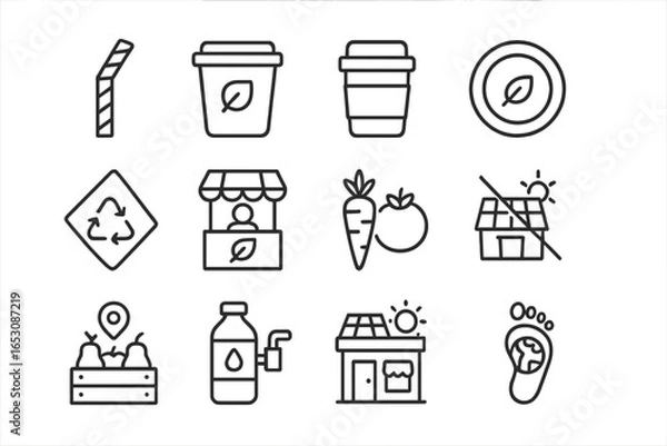 Obraz set of icons for web design