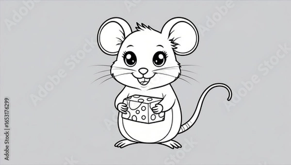 Obraz mouse and cheese