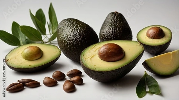Obraz avocado on white background