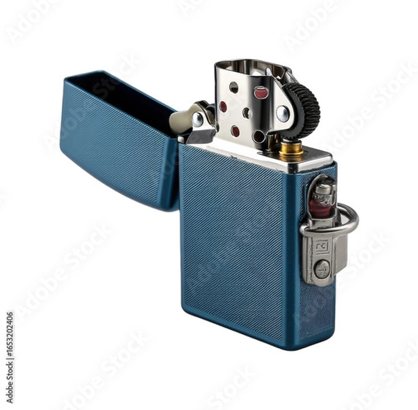 Fototapeta Flame ignition action urban product stylish lighter modern design isolated on transparent background, png