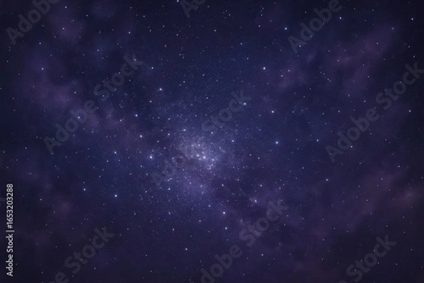 Fototapeta A cosmic tapestry of stars in shades of purple and blue, set against a dark backdrop, evoking the vastness and mystery of space