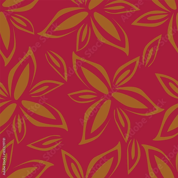 Fototapeta Abstract flower blooming design. Pattern with floral seamless. Grunge textured abstract art vector with flower and plants in watercolor style.