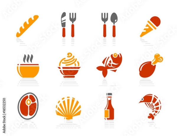 Obraz Food and Restaurant icons | Sunshine Hotel series