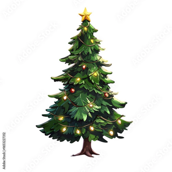 Fototapeta Decorated Christmas Tree