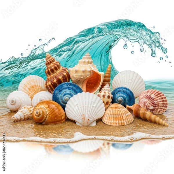 Obraz seashells on the beach