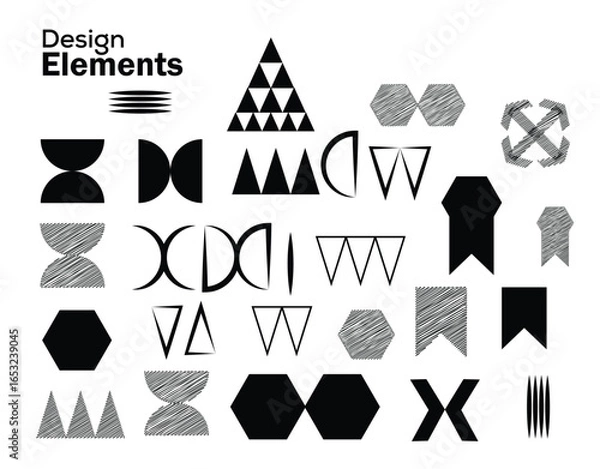 Fototapeta Abstract Geometric Shapes Collection