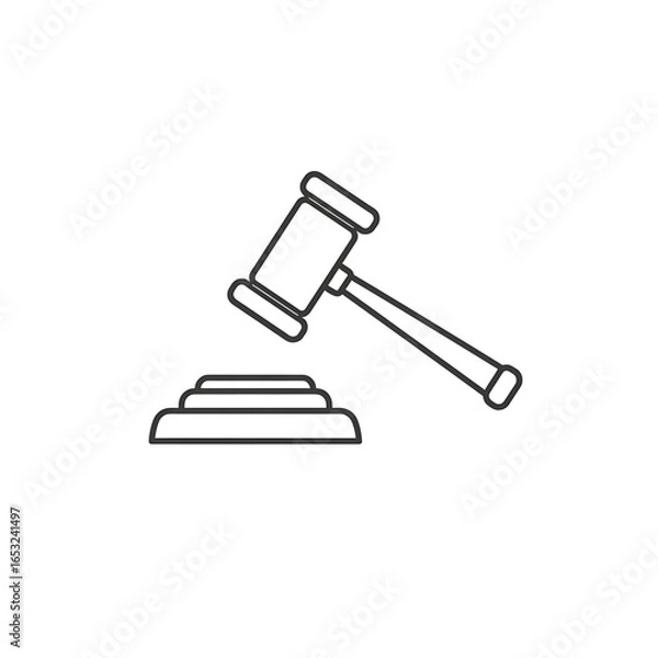 Obraz Gavel isolated on transparent background