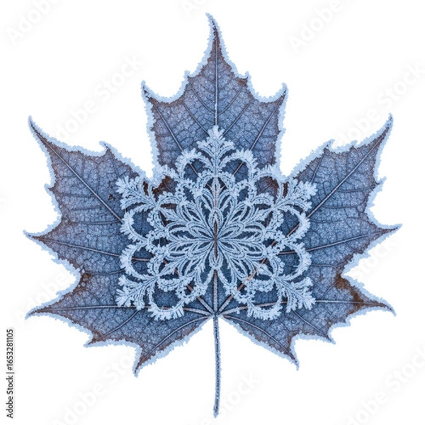 Obraz blue snowflake isolated on white