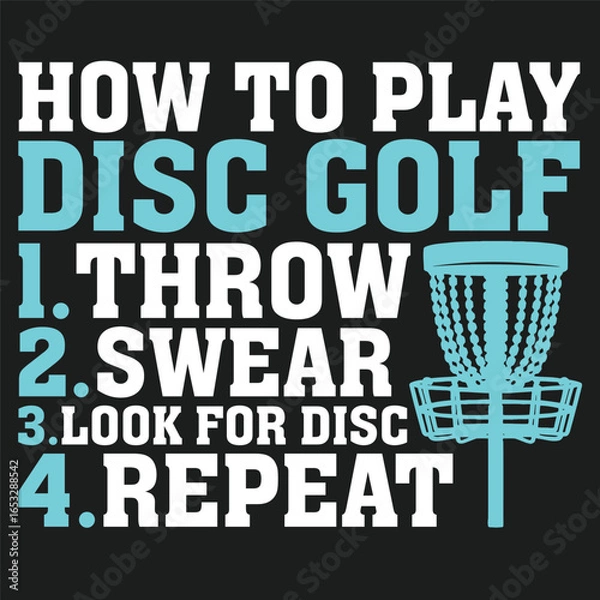 Obraz How To Play Disc Golf  vector design