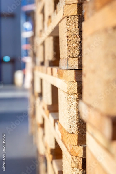 Obraz Holzpaletten Stapel