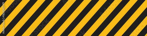 Obraz Black and yellow caution tape.