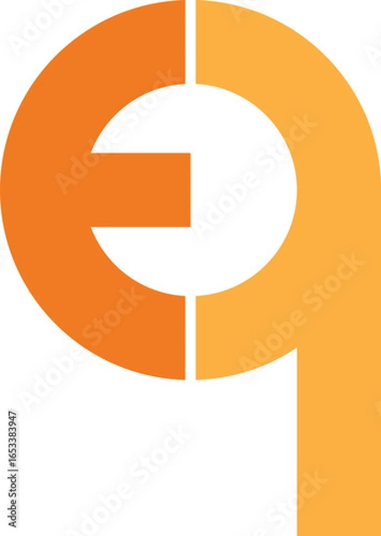 Fototapeta Q logo design. EQ logo design. Natural, Organic, Eco Q, ES, SE logo design. Simple logo design, Minimalist logo design.