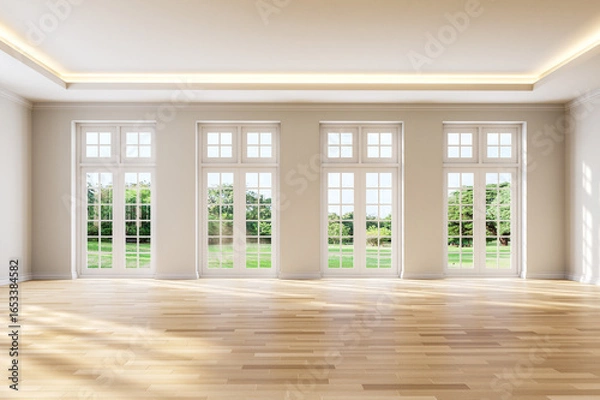 Obraz Modern luxury empty room interior 3d render