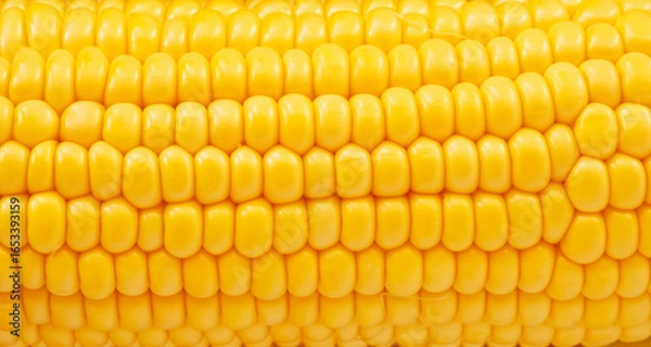Fototapeta Yellow corn macro view image