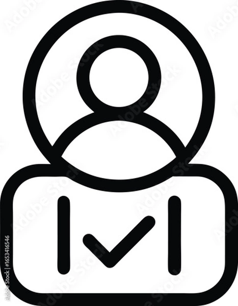 Fototapeta User Check Mark Icon