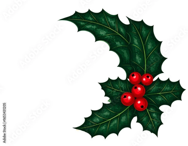 Obraz holly and berries