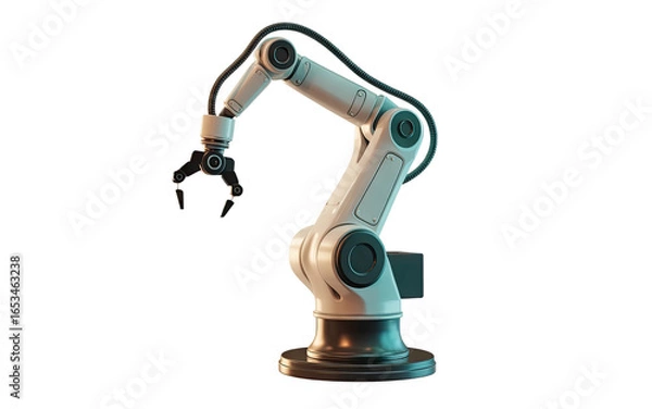 Fototapeta Advanced robotic arm precisely manipulating objects in a futuristic industrial setting