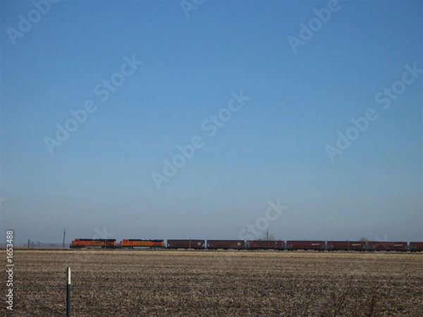 Obraz train in the prairie