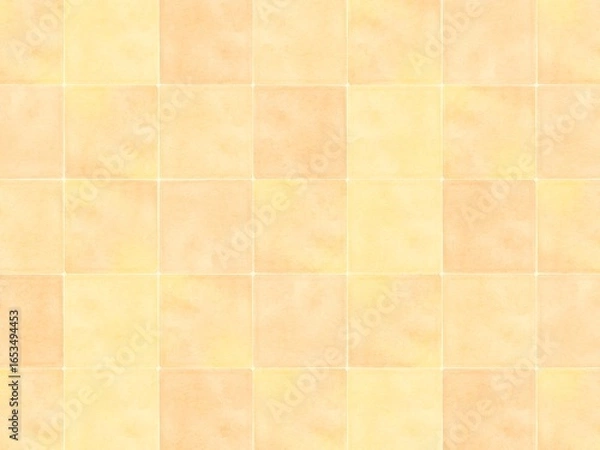 Obraz 水彩で描いた秋に似合いそうな淡いオレンジ色のタイル風背景イラスト