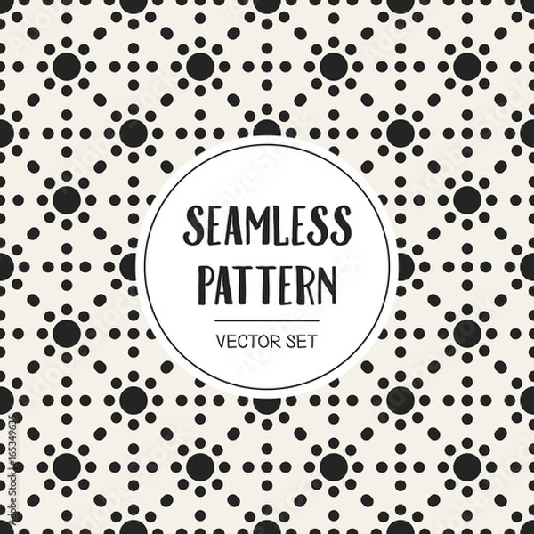 Fototapeta Abstract concept vector monochrome geometric pattern. Black and white minimal background. Creative illustration template. Seamless stylish texture. For wallpaper, surface, web design, textile, decor.