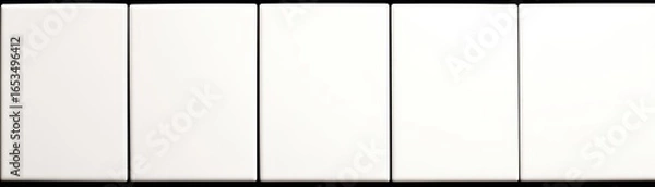 Fototapeta A close up view of a pristine white piano keyboard instrument with four octaves of keys showcasing the classic black and white arrangement for musical composition and performance