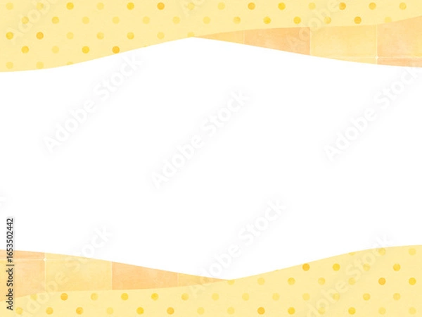 Obraz 水彩で描いた優しいオレンジ系のフレーム背景イラスト素材